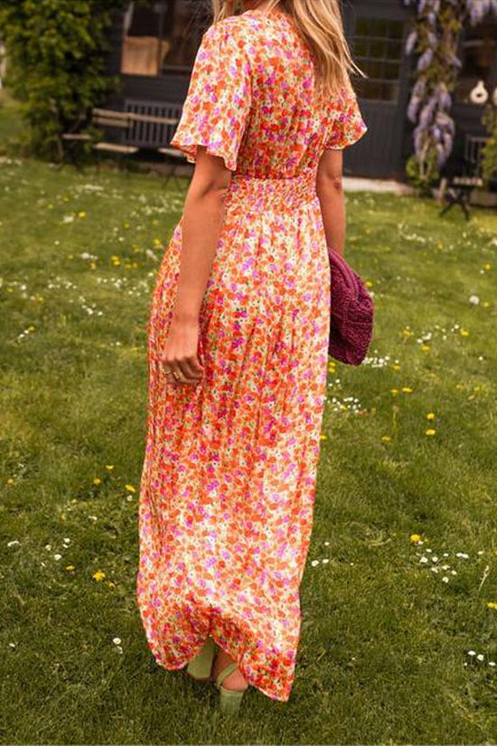 Pauline – Lange jurk met bloemenprint