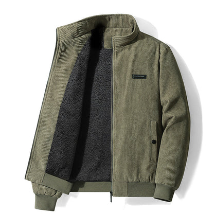 Velvex™ - Ribbet fløjlsjakke med fleece-foring