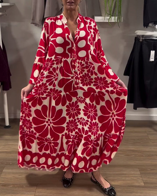 Cora™ | Elegante Maxi Jurk met Print