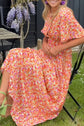 Pauline – Lange jurk met bloemenprint