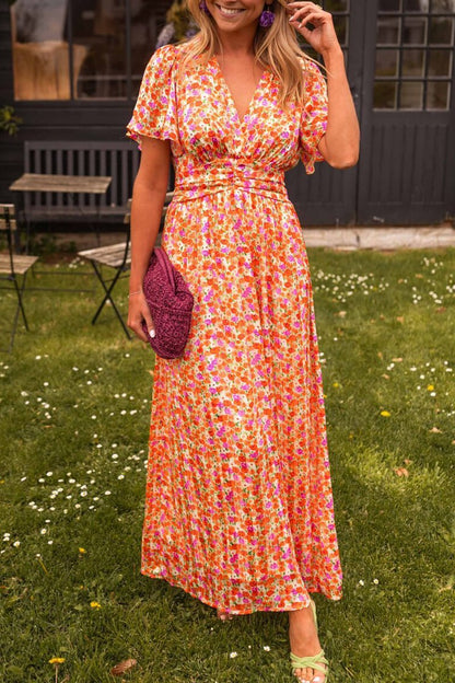 Pauline – Lange jurk met bloemenprint